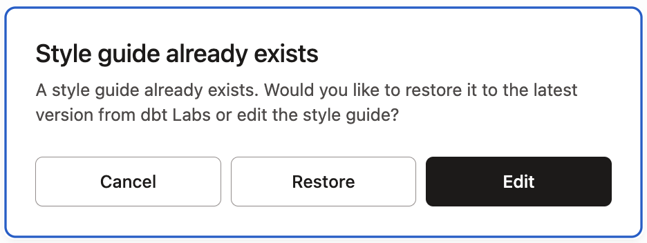 Styleguide exists